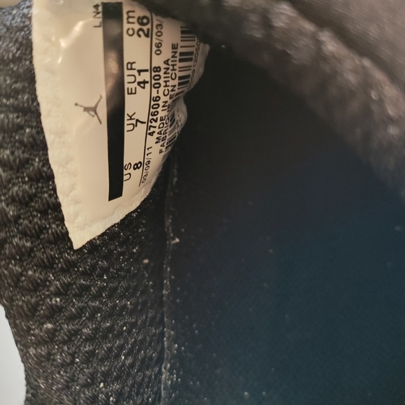 Rare Jordan Alpha Trunner Max Black White Metallic Gold Grey Men’s 8 Damaged - Picture 11 of 11